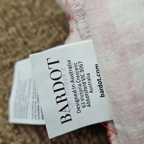 Bardot Red Gingham Printed Cross Strap Halter Top Sz 4 XS Womens - Picture 7 of 8